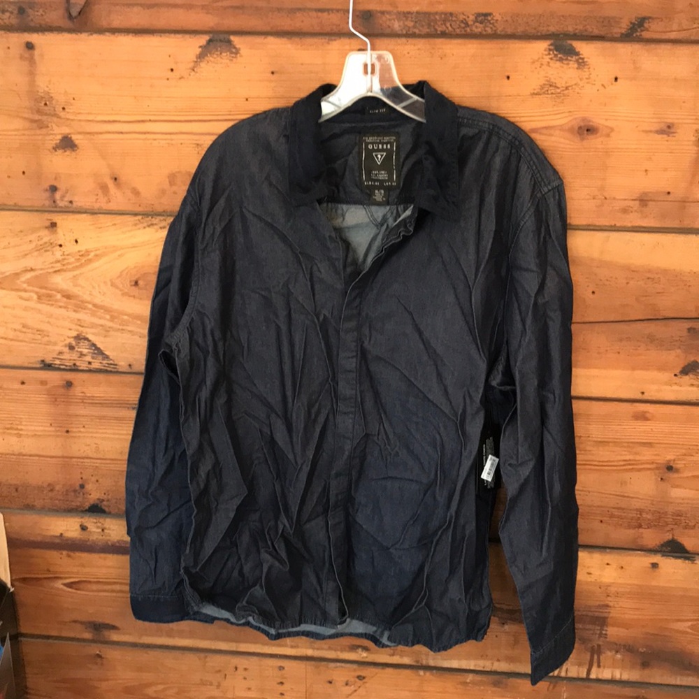 Guess men’s denim button down